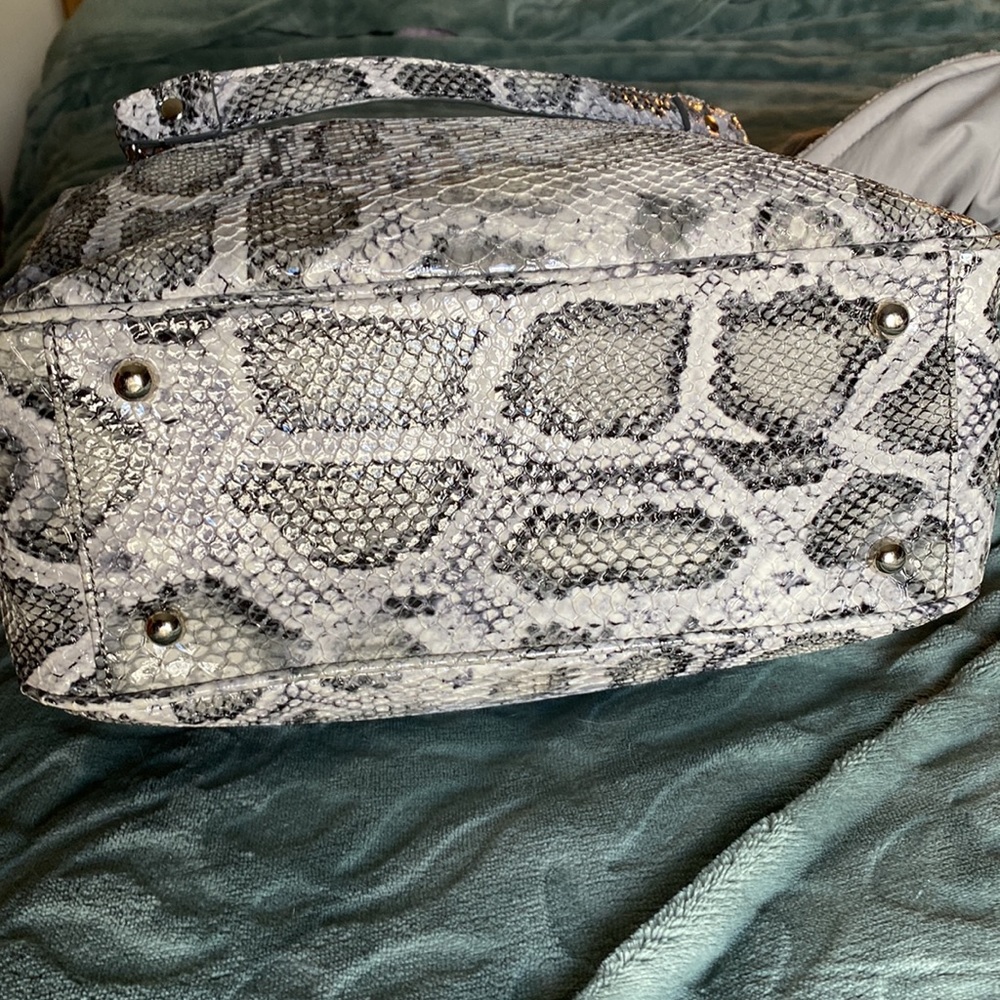 Nine West Snake Print Satchel - image 6